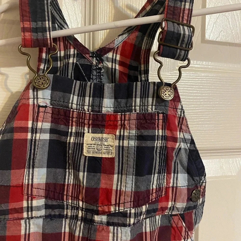 Oshkosh B’Gosh Plaid Shortalls